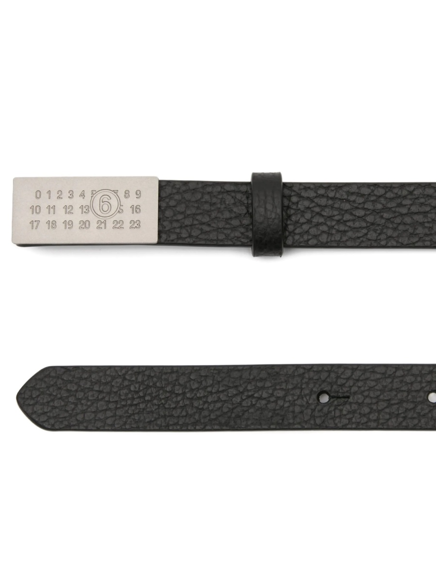 Curea MM6 Maison Margiela neagra din piele - Img 2