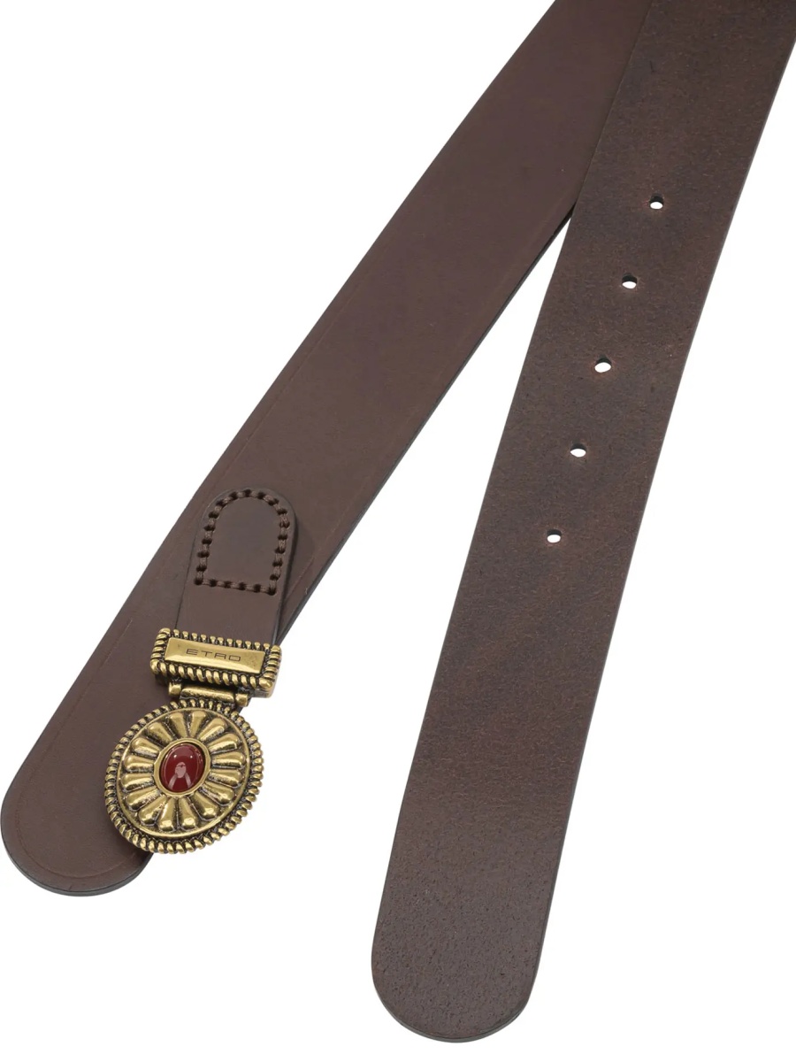 Curea "Paisley" Leather Belt - Img 2