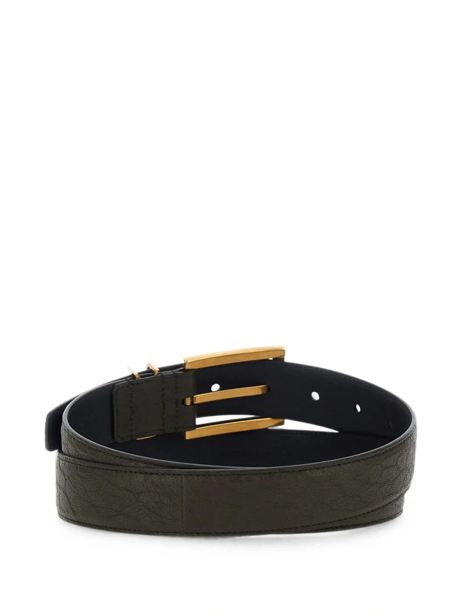 Curea Saint Laurent maro din piele - Img 3
