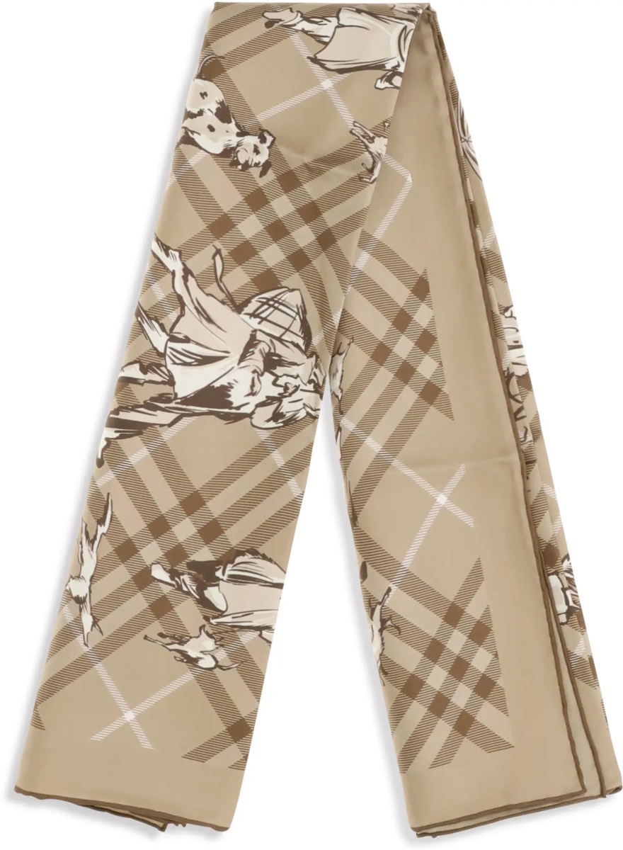 Esarfa Check silk Twill Scarf - Img 2