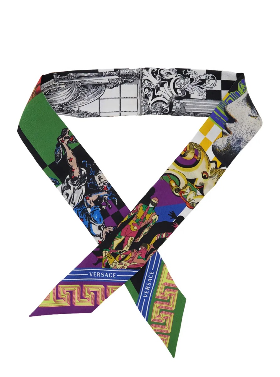 Esarfa Silk Multicolor Theater Print Scarf for Women - Img 2