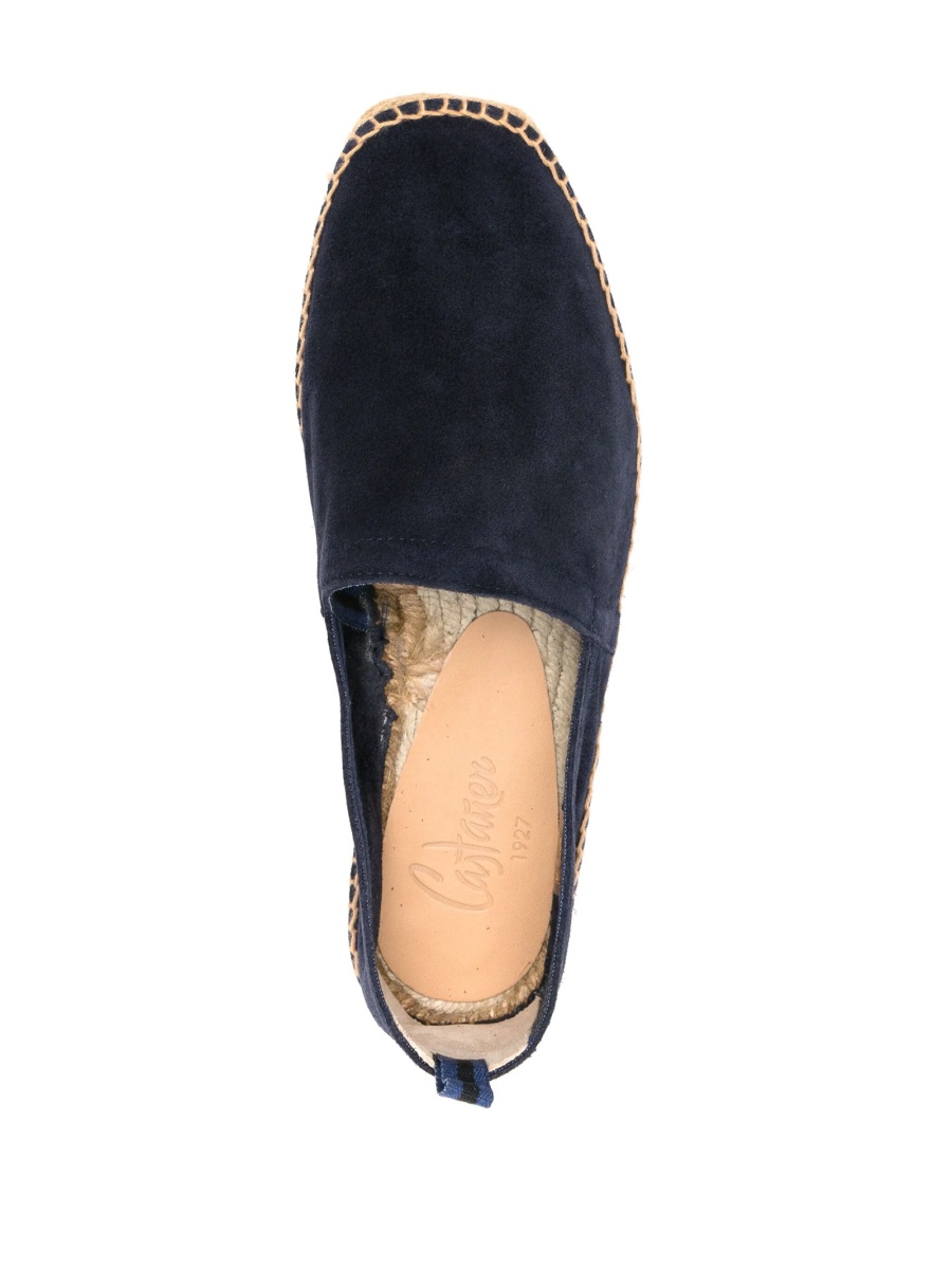 Espadrile CASTAÑER albastre din iuta si piele intoarsa - Img 4