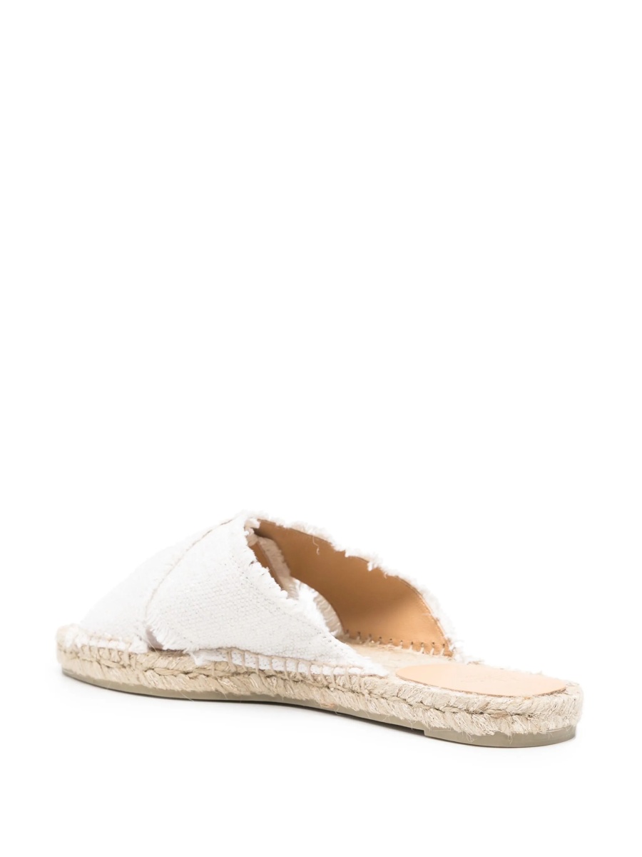Espadrile CASTAÑER albe din material textil - Img 3