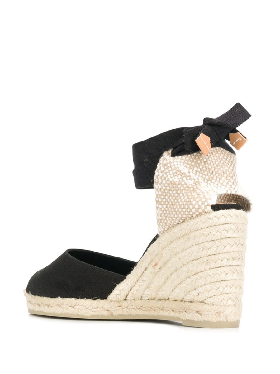 Espadrile CASTAÑER negre din material textil si iuta - Img 3