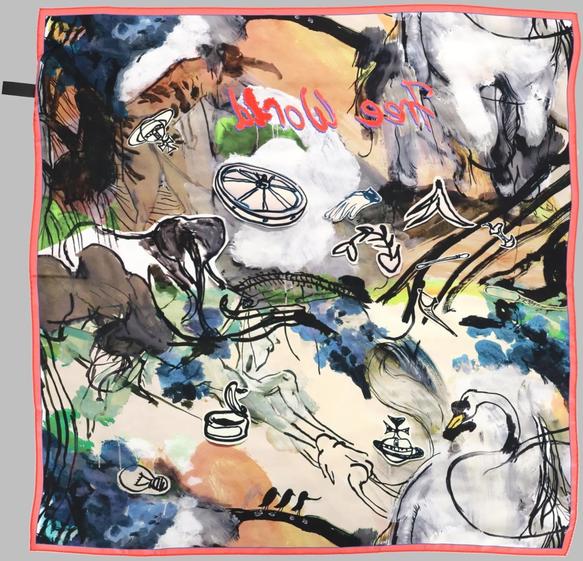 Fulare Foulard Quadrato "Free World" - Img 2