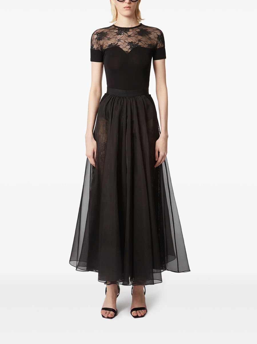 Fusta clos Nina Ricci neagra din matase - Img 2