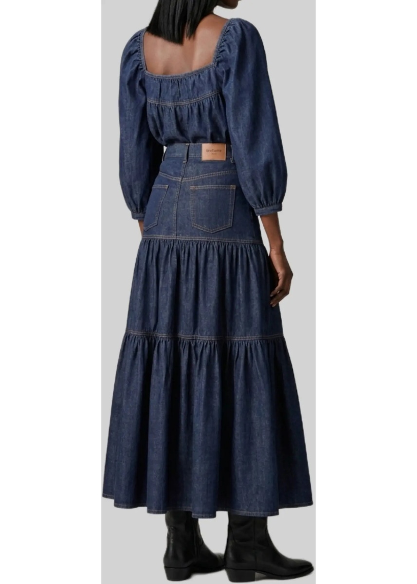 Fusta Country Skirt In Indigo Denim - Img 2