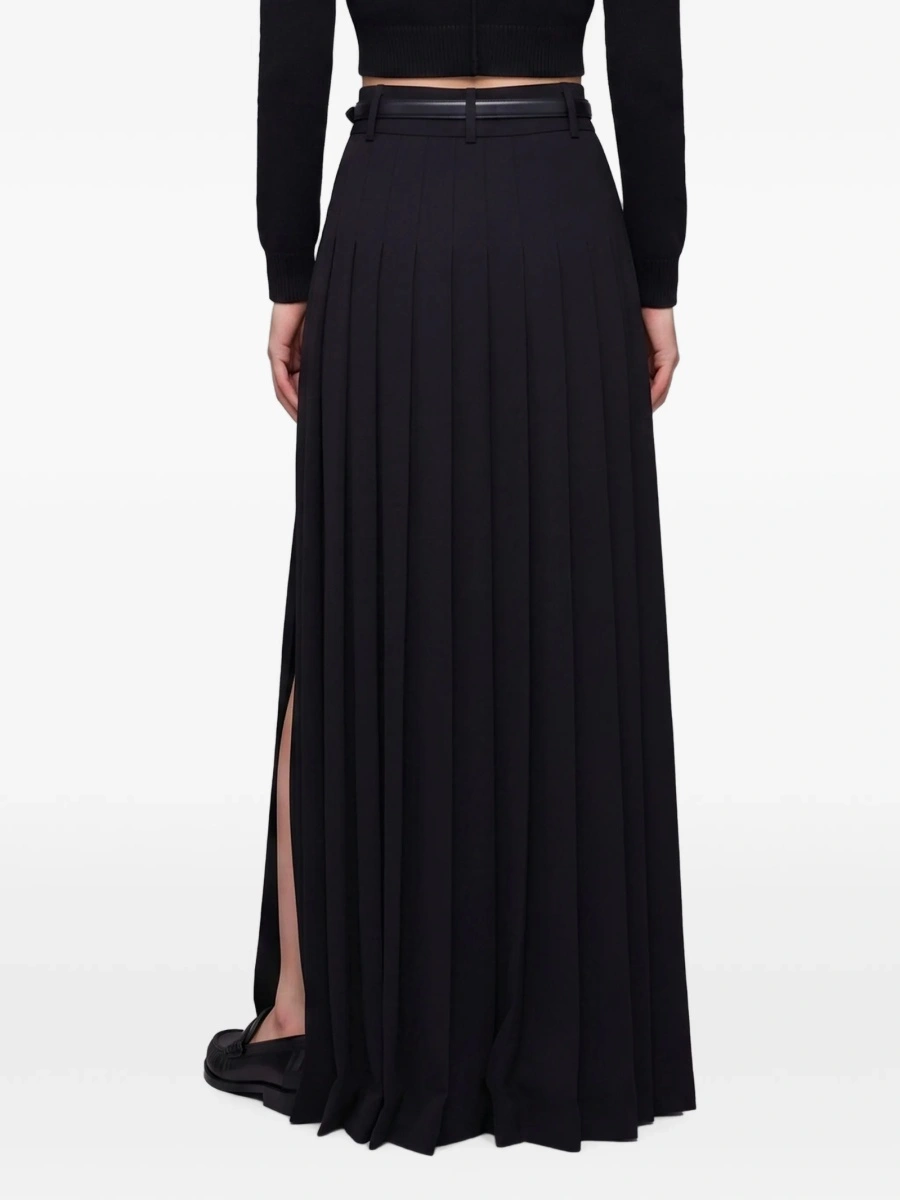 Fusta cu pliuri SUTTON NEW YORK neagra din polyester si vascoza - Img 3