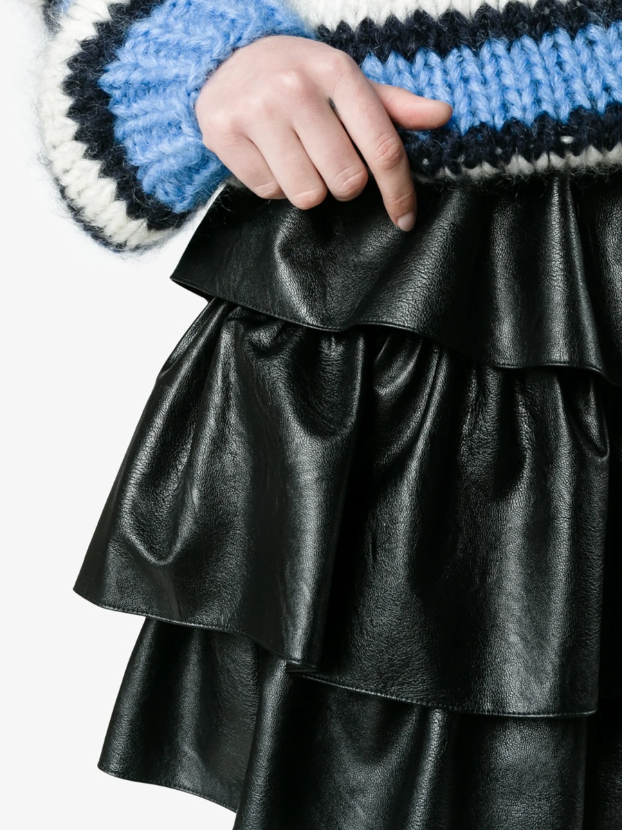 Fusta cu talie inalta Stella McCartney neagra - Img 5