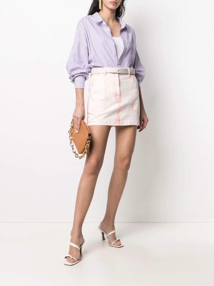 Fusta drepte Alberta Ferretti roz - Img 2