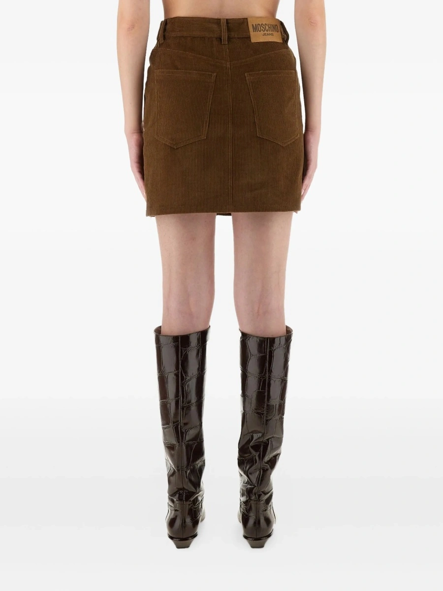 Fusta drepte MOSCHINO JEANS maro - Img 4