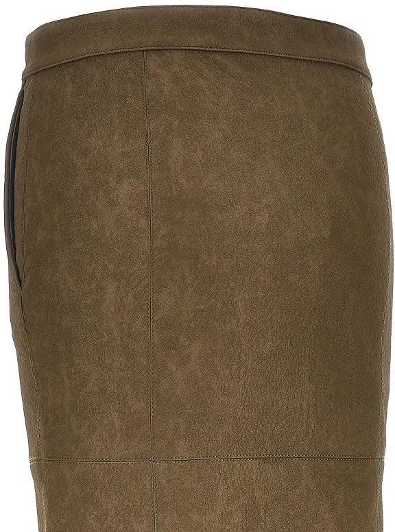Fusta Faux nubuck leather pencil skirt - Img 4