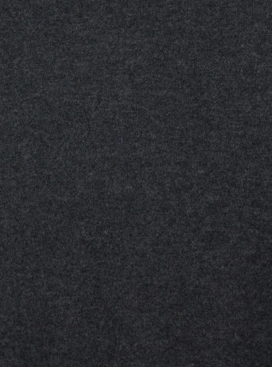 Fusta Grey Flared Skirt with Pleated Details and Elastic Ribbed Waist in Wool Woman - Img 3