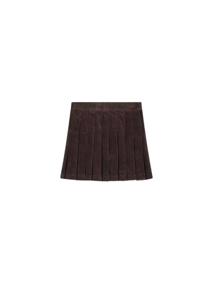 Fusta JOURNEY GIRL'S STITCHED PLEATS MINI SKIRT SIDE CLOSURE DETAIL WASHED COMFORT COTTON CORDUROY WITH EM - Img 2