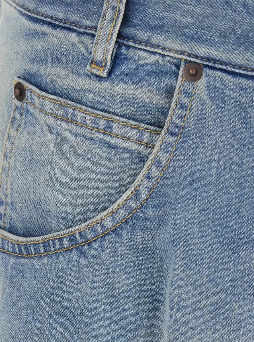 Fusta Maison Margiela albastra din denim - Img 3