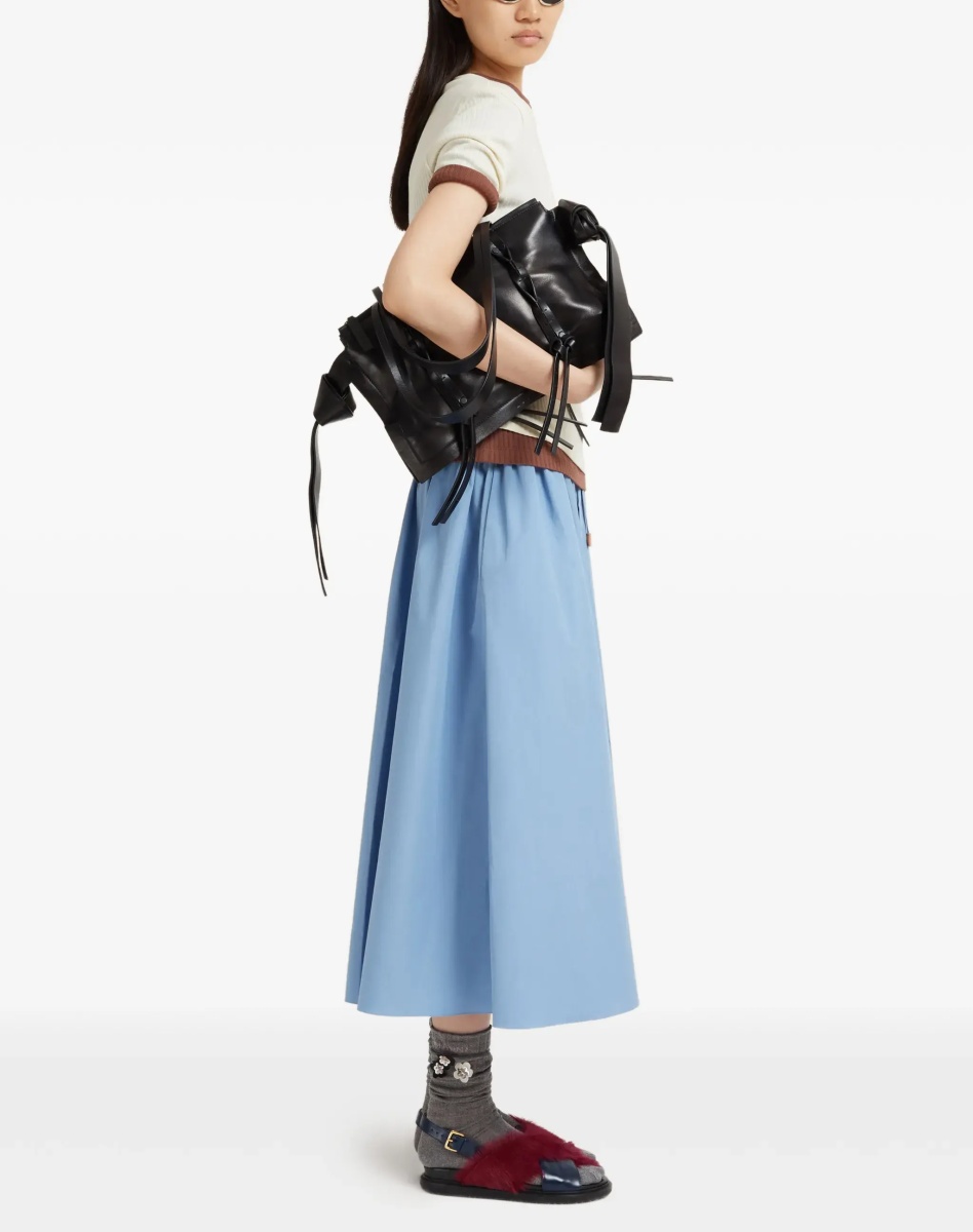 Fusta Poplin Drawstring Skirt - Img 3