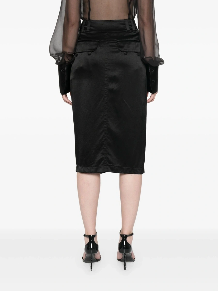 Fusta Saint Laurent neagra - Img 4