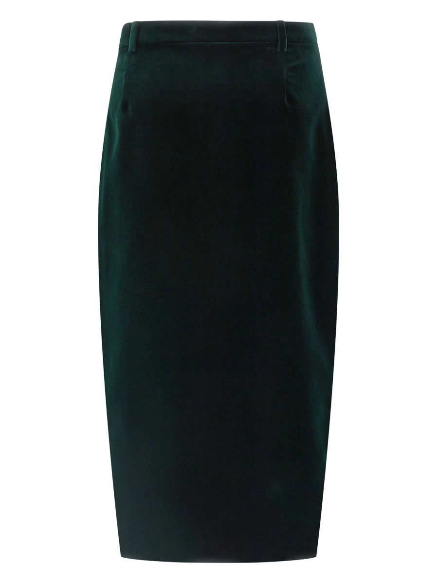 Fusta Saint Laurent verde din bumbac - Img 2