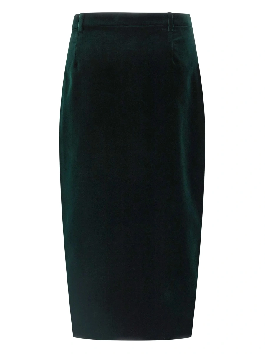 Fusta Saint Laurent verde din bumbac - Img 2