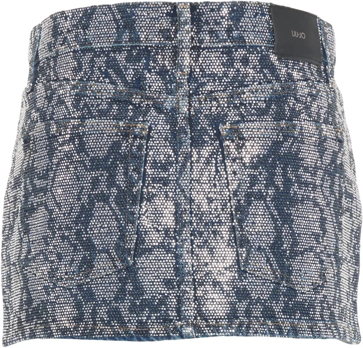Fusta scurta Liu Jo Blue Denim albastra - Img 4