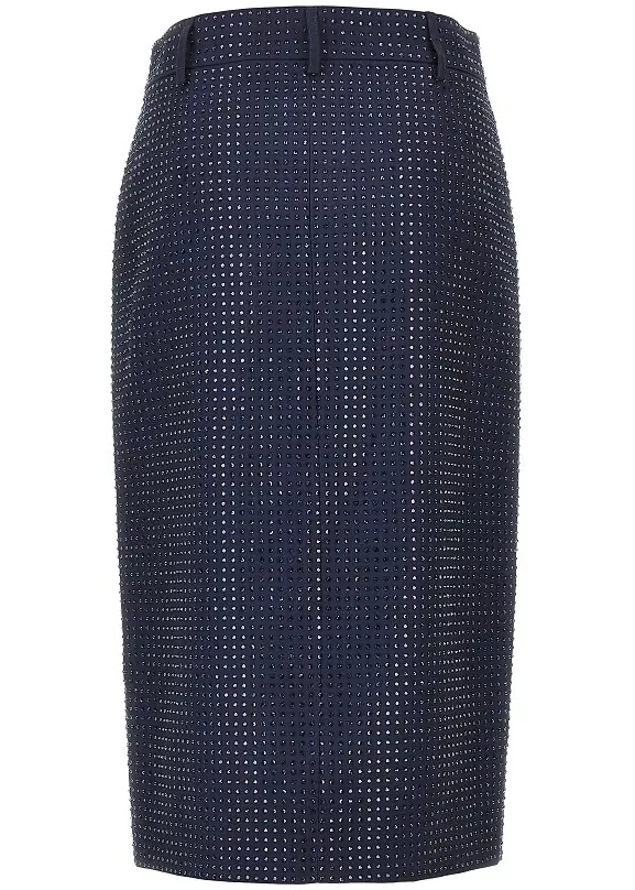 Fusta Strass-embellished wrap-over midi skirt - Img 3