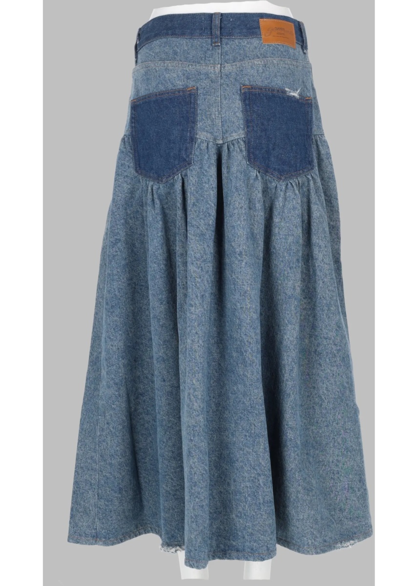 Fuste Gonna In Denim Patchwork - Img 2