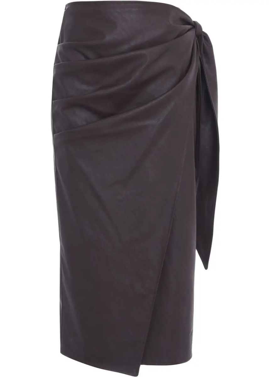 Fuste Midi skirt in leather look - Img 2