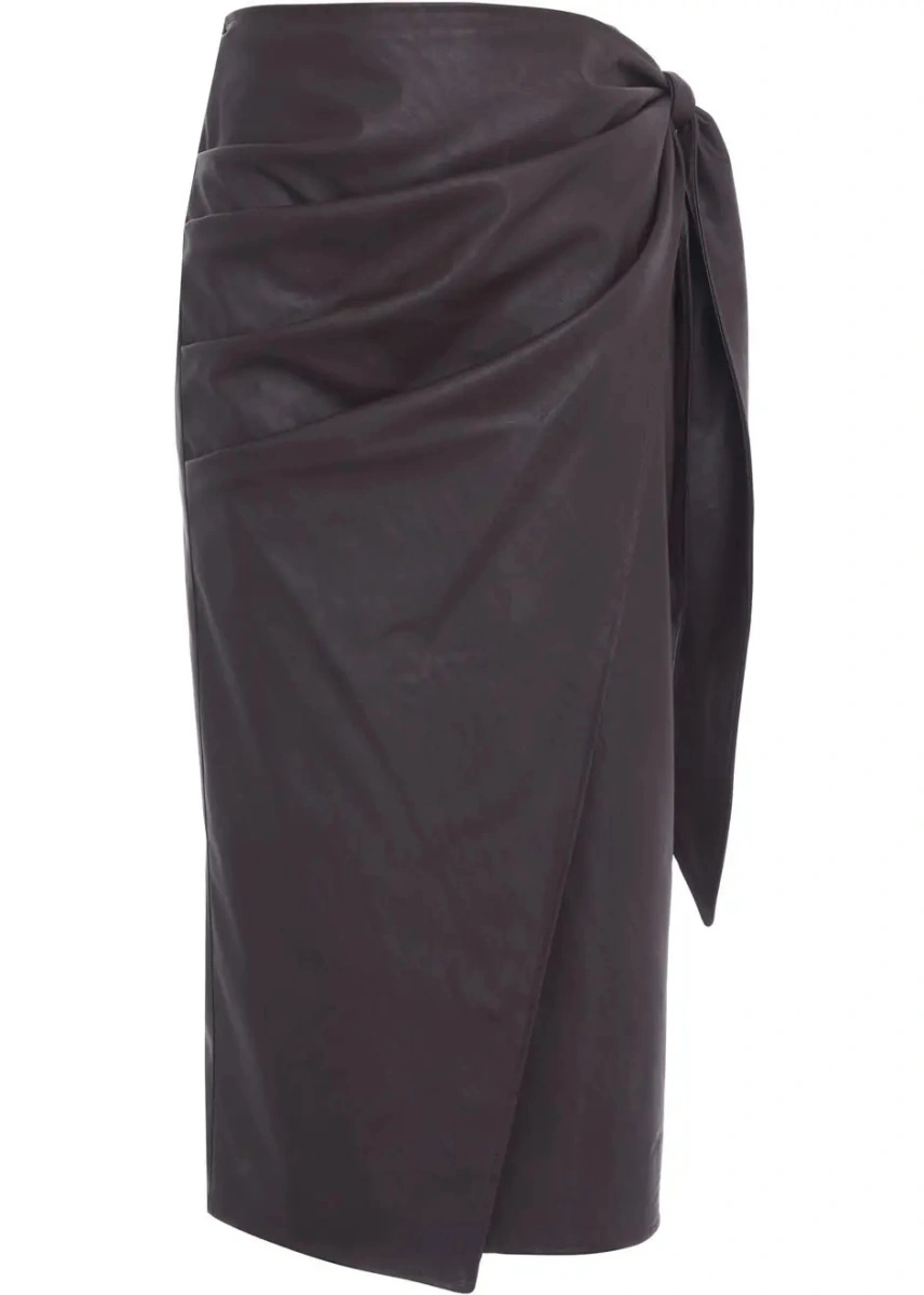 Fuste Midi skirt in leather look - Img 2