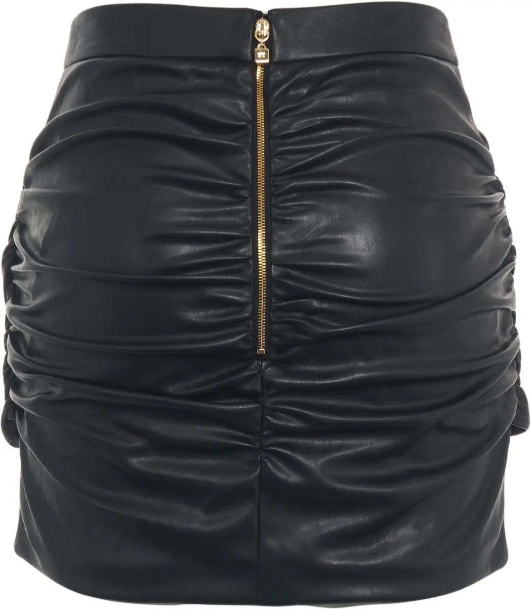 Fuste Mini skirt in leather look - Img 4