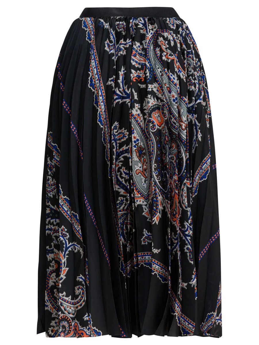 Fuste Pleated skirt with paisley print - Img 2