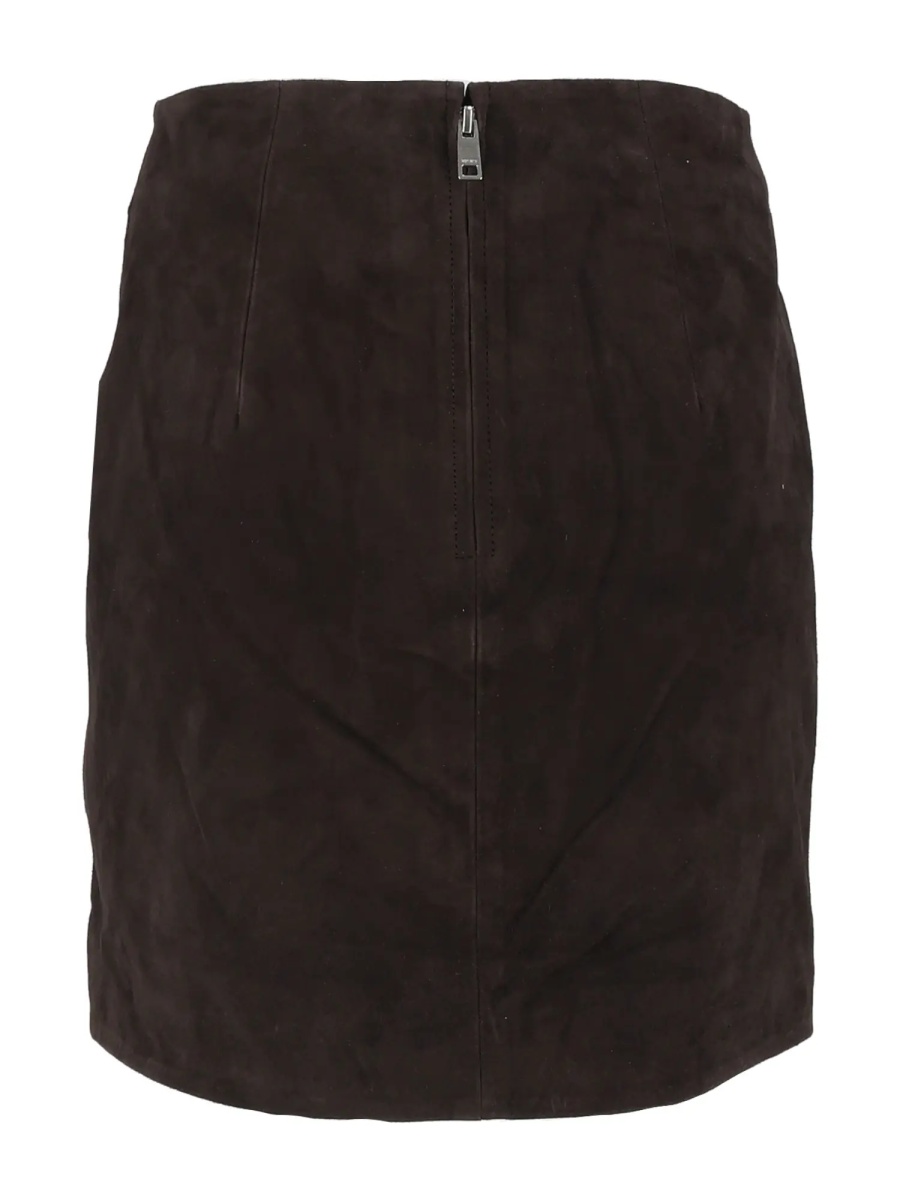 Fuste SUEDE MINI SKIRT Ganache (Tight Fit) - Img 3