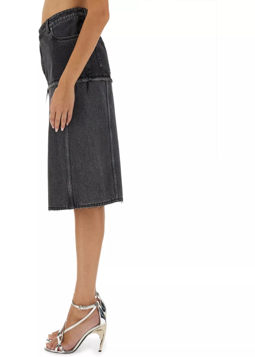 Fuste Two-Tone Denim Skirt - Img 4