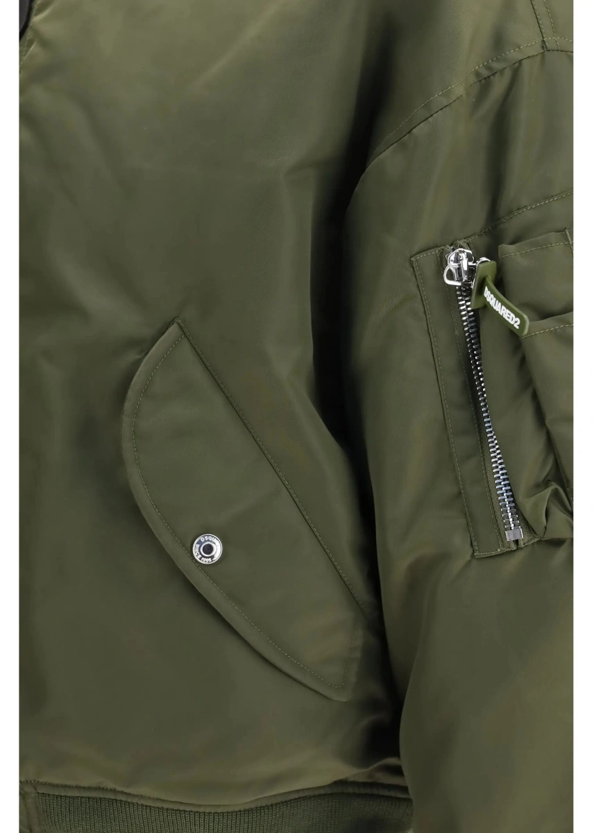Geaca bomber DSQUARED2 multicolor din nylon - Img 3
