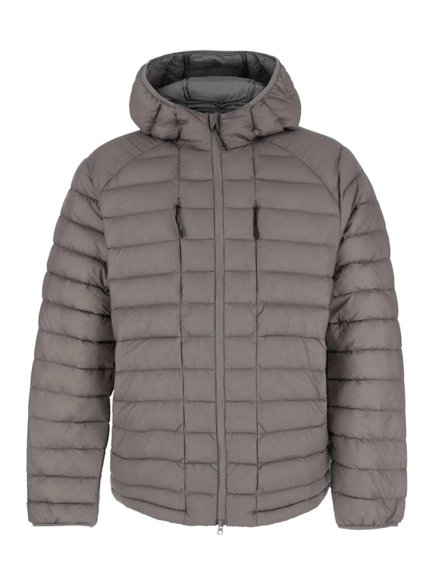 Geaca de Iarna Brown Down jacket with hood and two front zip pockets in Tech Fabric for men - Img 3