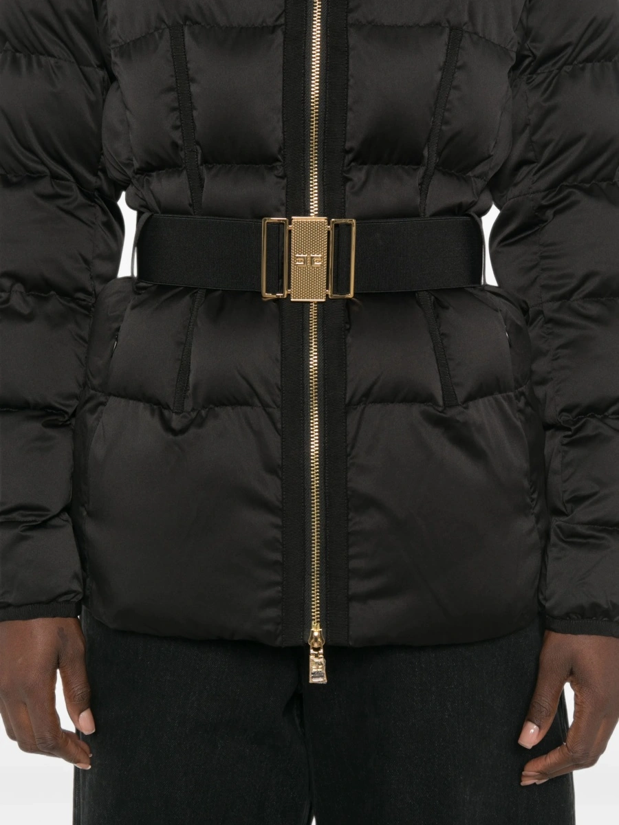 Geaca de iarna Elisabetta Franchi neagra din polyester - Img 5