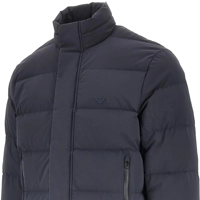 Geaca de iarna Emporio Armani albastra din nylon - Img 2