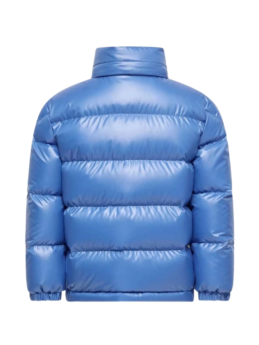 Geaca de iarna Moncler albastra din poliester reciclat - Img 2