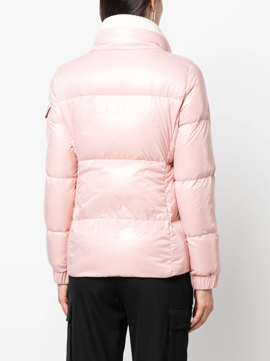 Geaca de iarna Moncler roz din poliamida - Img 4