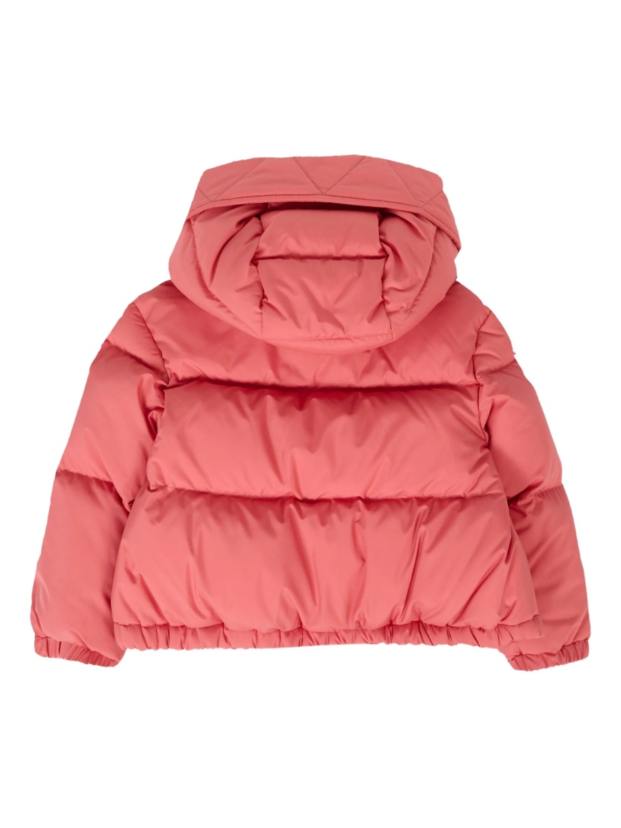 Geaca de iarna Moncler roz din poliester reciclat - Img 2