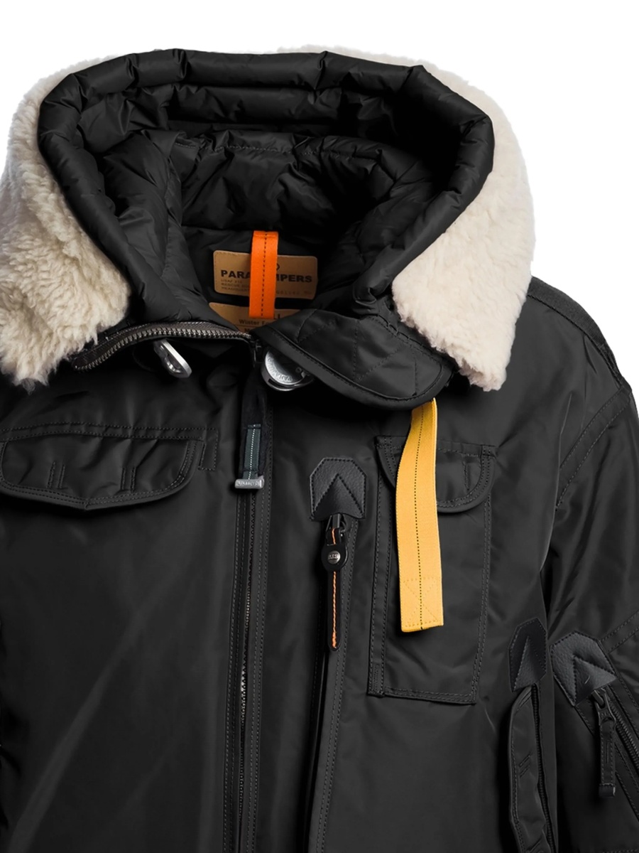 Geaca de iarna Parajumpers neagra din blana si poliamida - Img 3