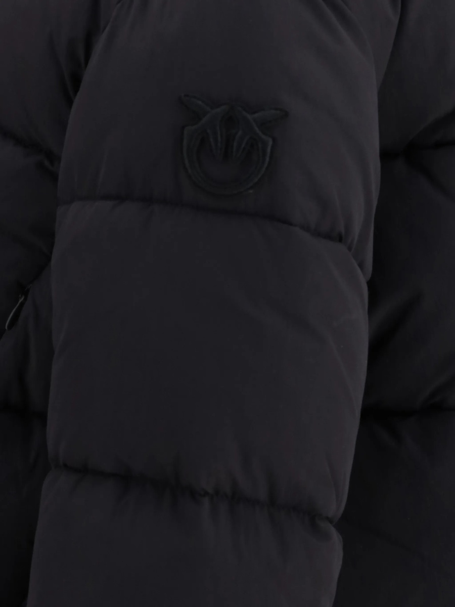 Geaca de iarna Pinko neagra din nylon - Img 3
