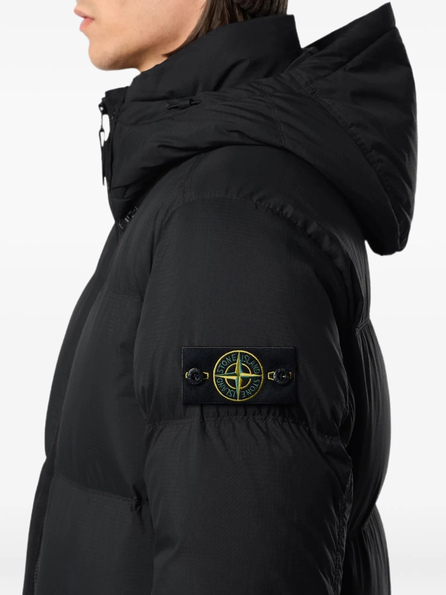 Geaca de iarna Stone Island neagra din poliamida - Img 2