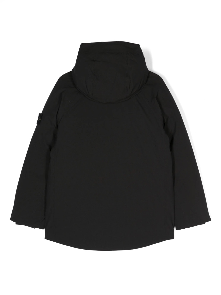 Geaca de iarna Stone Island neagra din rasina poliuretanica si polyester - Img 2