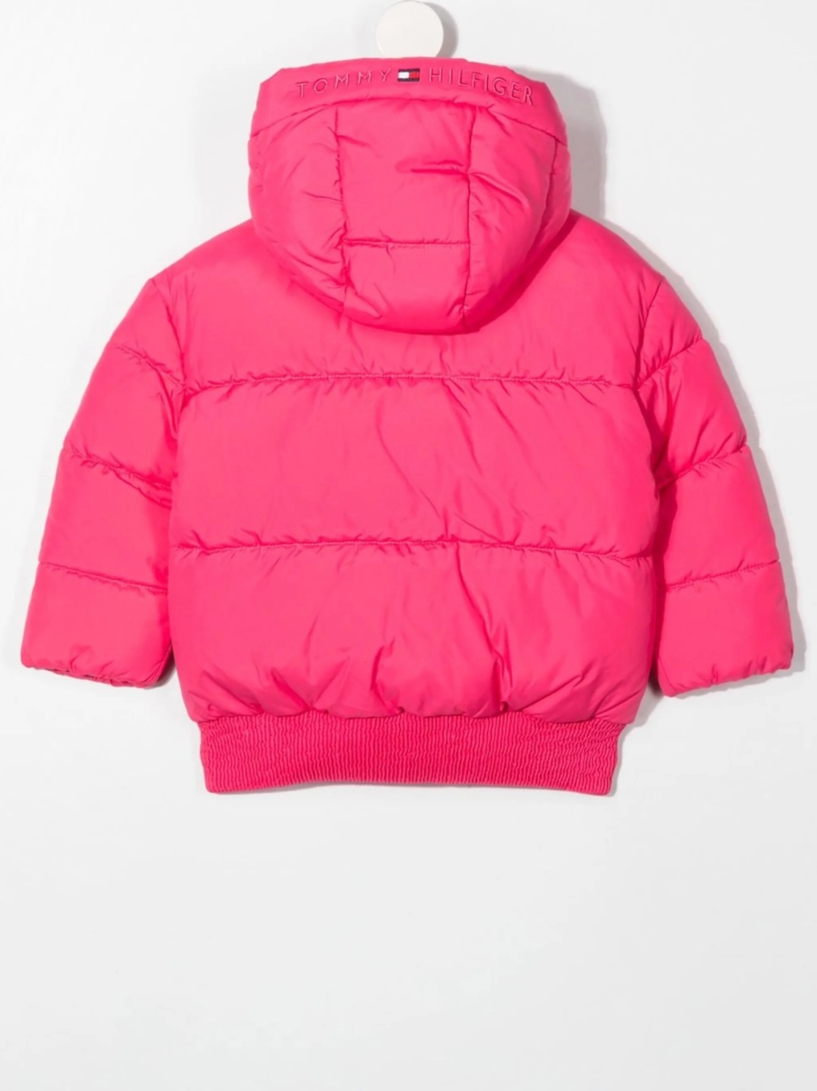 Geaca de iarna Tommy Hilfiger roz din polyester - Img 2