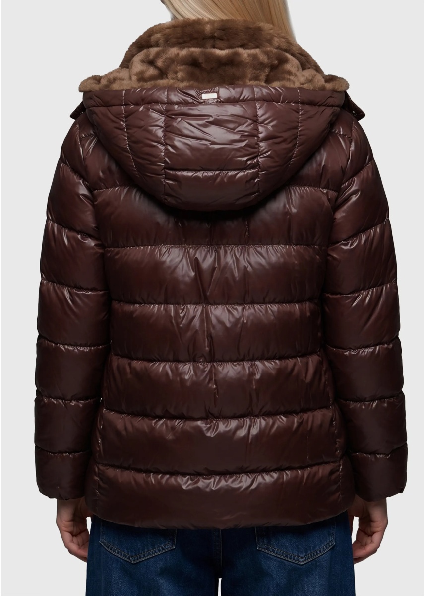 Geaca de Iarna Ultralight Down Jacket With Faux Fur - Img 2