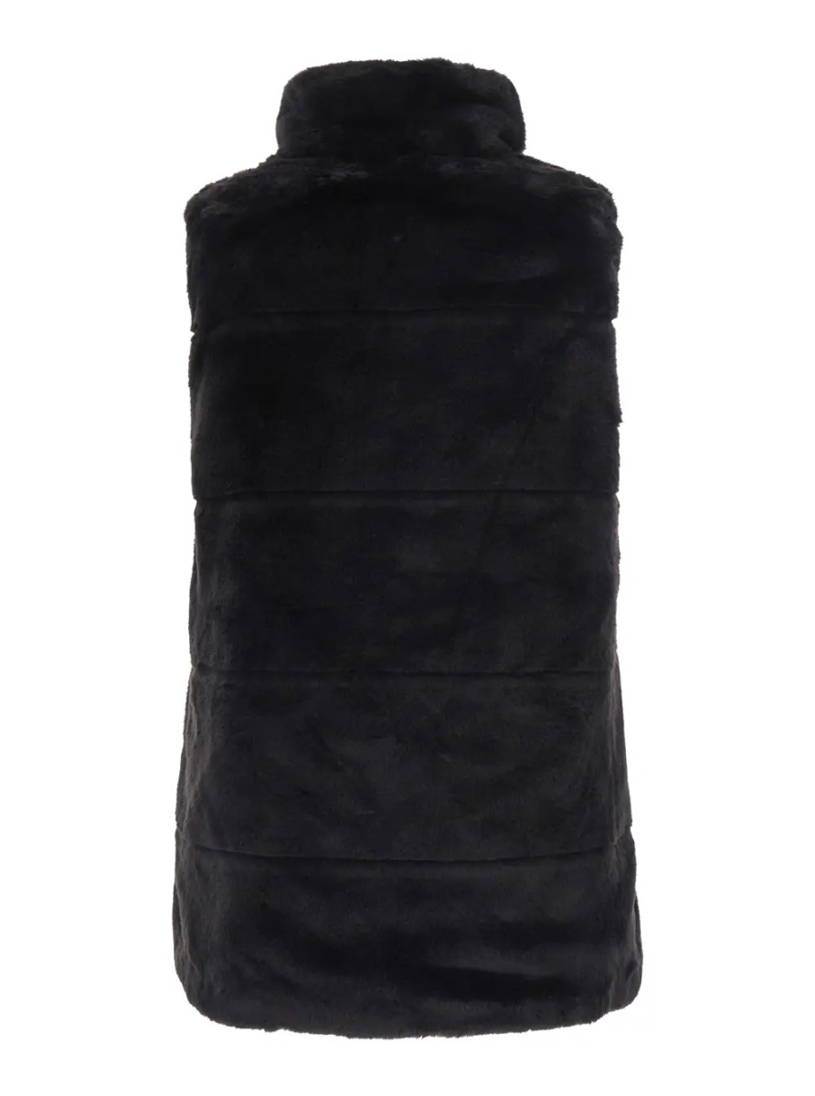 Geaca de Iarna Vest NIVES FURY reversible with high collar and pockets Brown Unisex - Img 2