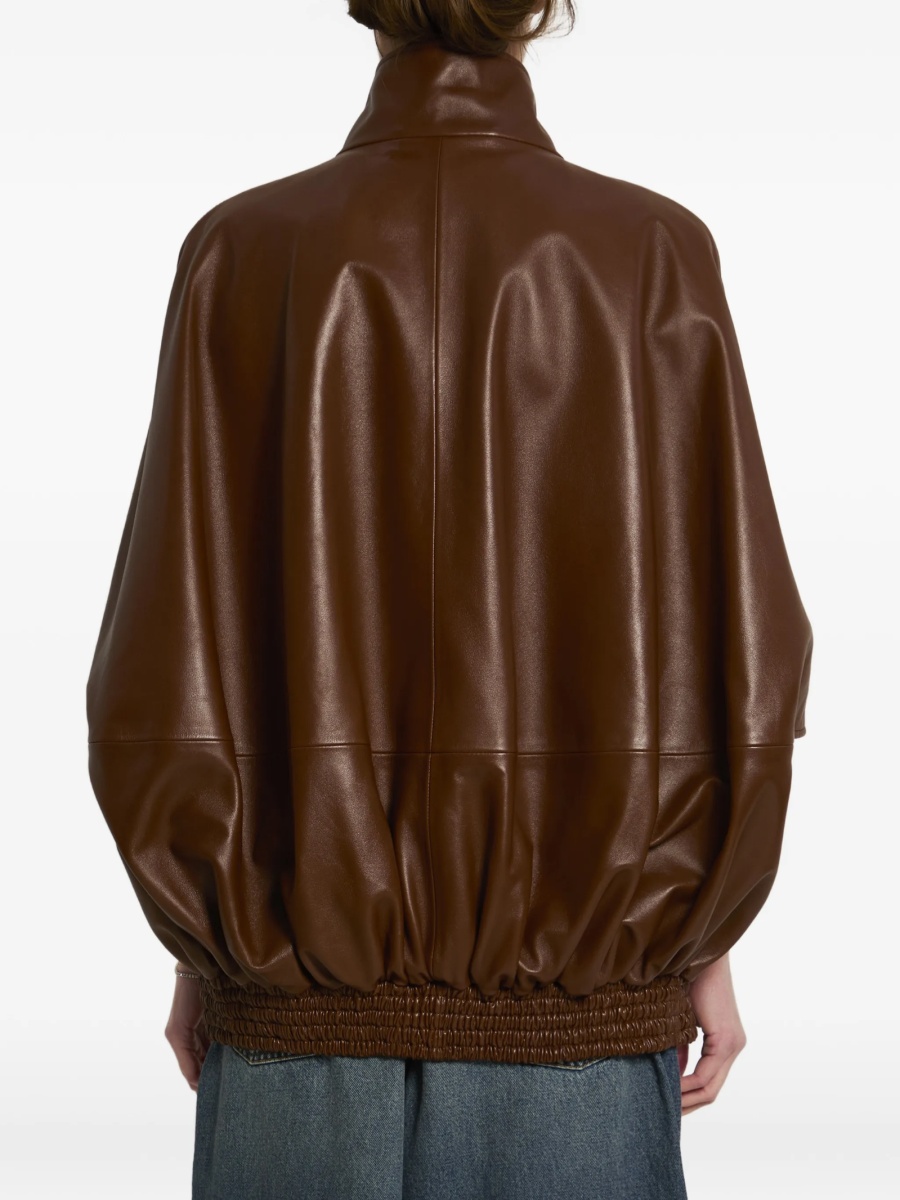 Geaca de piele Balenciaga maro - Img 4