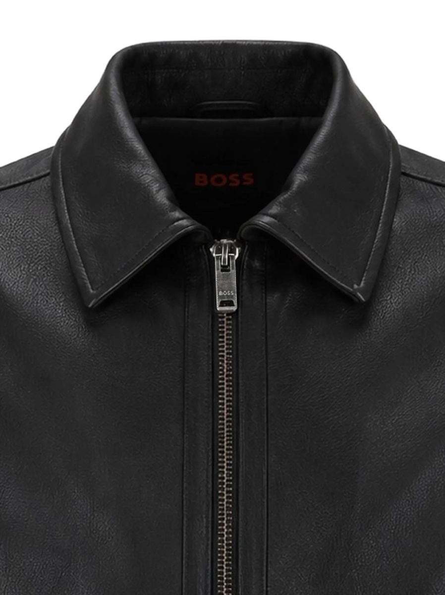 Geaca de piele Hugo Boss neagra - Img 2