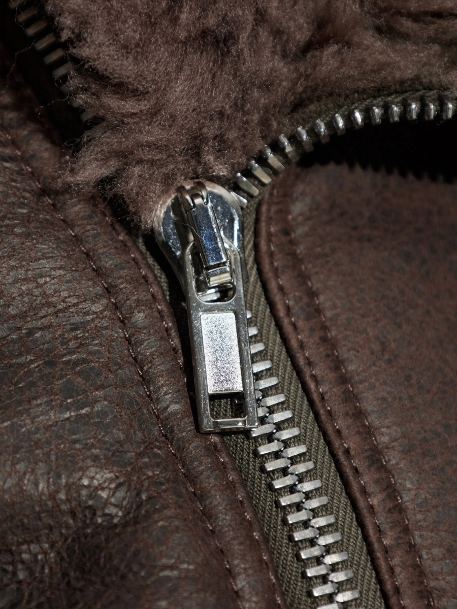 Geaca de piele Rick Owens maro - Img 5