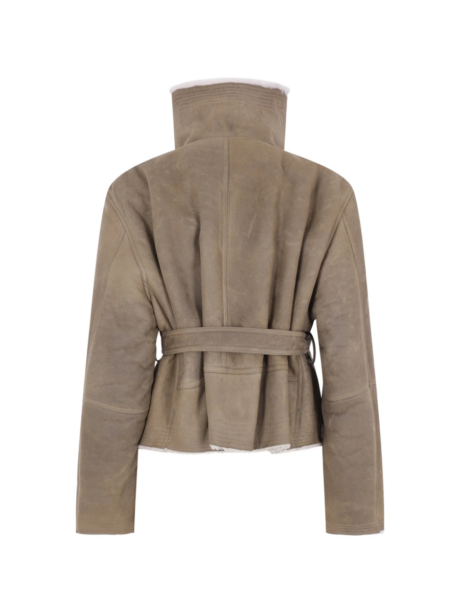 Geaca de piele Rick Owens neutra - Img 2